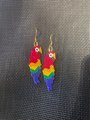 Beaded bird earrings