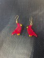Beaded bird earrings
