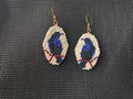 Beaded bird earrings